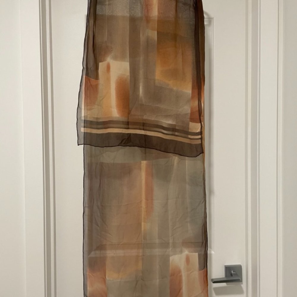 Vintage short brown scarf